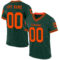 Green0367 Custom Green Orange-Black Mesh Authentic Throwback Football Jersey