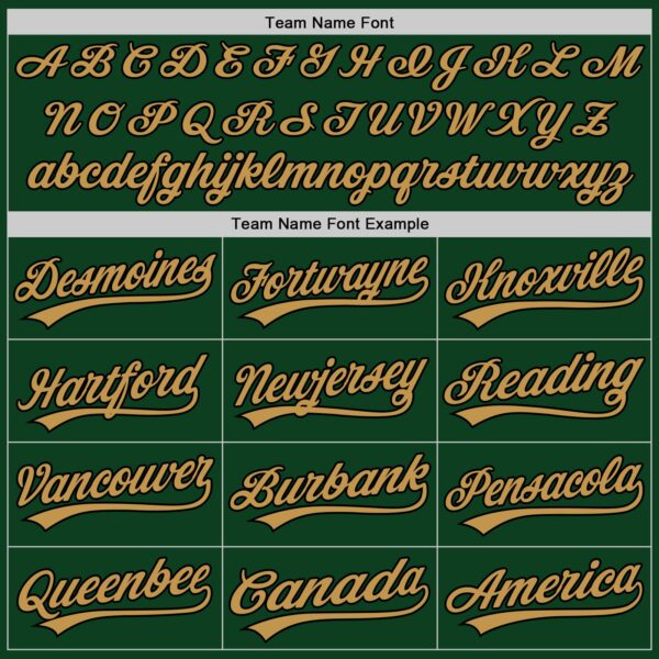 Custom Green Old Gold-Black Authentic Throwback Baseball Jersey