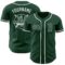 Custom Green White Authentic Baseball Jersey