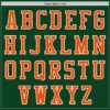 Custom Green Orange-White Authentic Baseball Jersey