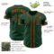 Custom Green Orange Authentic Baseball Jersey