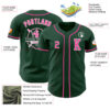 Custom Green Pink-White Authentic Baseball Jersey