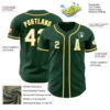 Custom Green White-Yellow Authentic Baseball Jersey