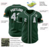 Custom Green Gray-White Authentic Baseball Jersey
