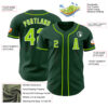 Custom Green Neon Green-White Authentic Baseball Jersey