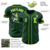 Custom Green Neon Green-White Authentic Baseball Jersey