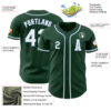 Custom Green White-Light Blue Authentic Baseball Jersey