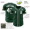 Custom Green White-Gray Authentic Baseball Jersey