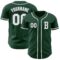 Custom Green White-Gray Authentic Baseball Jersey