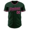 Custom Green Black-Pink Authentic Baseball Jersey