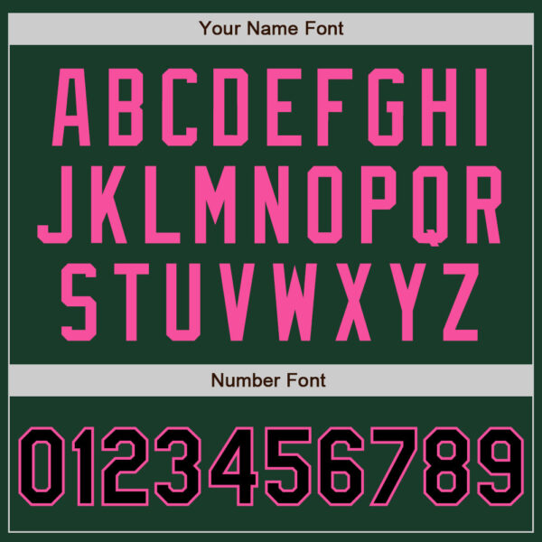 Custom Green Black-Pink Authentic Baseball Jersey