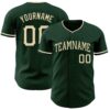 Custom Green Cream Authentic Baseball Jersey