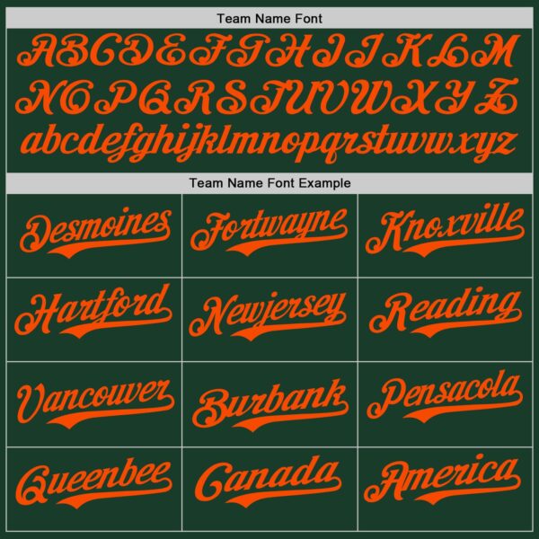 Custom Green Orange Authentic Baseball Jersey