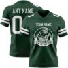 Custom Green White Authentic Football Jersey