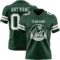 Green0429-1 Custom Green White Authentic Football Jersey