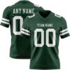 Custom Green White Authentic Football Jersey