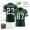 Green0429-2 Custom Green White Authentic Football Jersey
