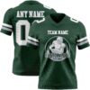 Custom Green White-Gray Authentic Football Jersey