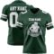 Green0437-1 Custom Green White-Gray Authentic Football Jersey