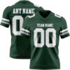 Custom Green White-Gray Authentic Football Jersey