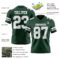 Green0437-2 Custom Green White-Gray Authentic Football Jersey