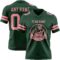 Custom Green Medium Pink Authentic Football Jersey