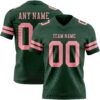 Custom Green Medium Pink Authentic Football Jersey