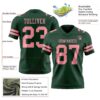 Custom Green Medium Pink Authentic Football Jersey