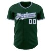 Custom Green White-Royal Authentic Baseball Jersey