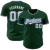 Custom Green White-Royal Authentic Baseball Jersey
