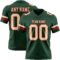 Green0441 Custom Green Cream-Red Authentic Football Jersey