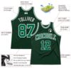 Custom Hunter Green Kelly Green-White Authentic Throwback Basketball Jersey