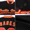 Custom Black Red-Gold Bomber Full-Snap Varsity Letterman Jacket