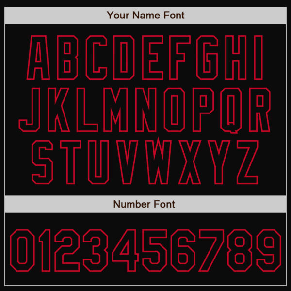 Custom Black Black-Red Bomber Full-Snap Varsity Letterman Jacket