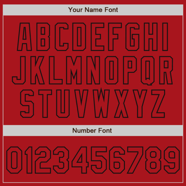 Custom Red Red-Black Bomber Full-Snap Varsity Letterman Jacket