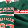 Custom Kelly Green Orange-White Bomber Full-Snap Varsity Letterman Jacket
