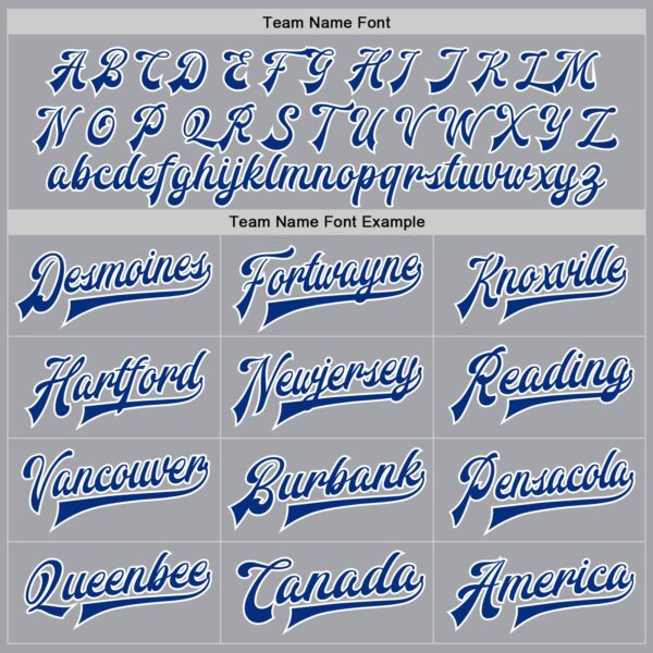 Custom Gray Royal-White Bomber Full-Snap Varsity Letterman Jacket