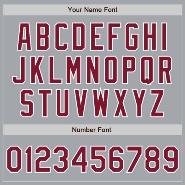 Custom Gray Crimson-White Bomber Full-Snap Varsity Letterman Two Tone Jacket