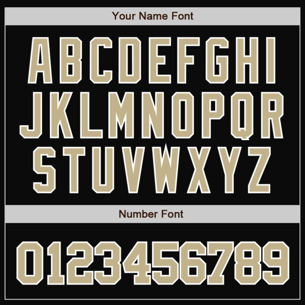 Custom Black Vegas Gold-White Bomber Full-Snap Varsity Letterman Jacket