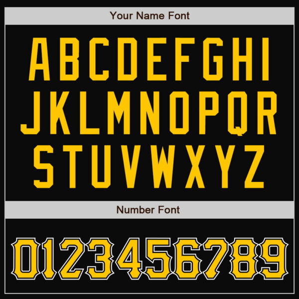 Custom Black Gold-White Bomber Full-Snap Varsity Letterman Jacket