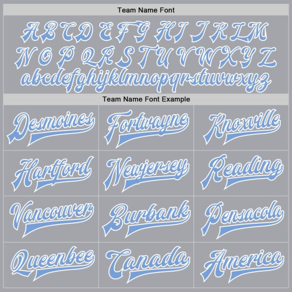 Custom Gray Light Blue-White Bomber Full-Snap Varsity Letterman Jacket