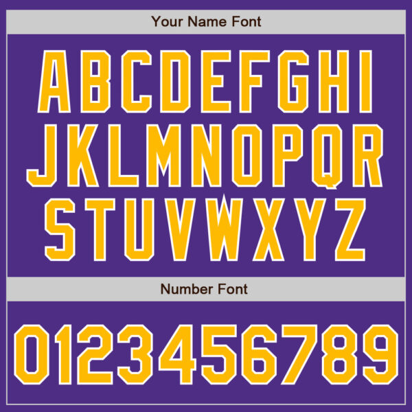 Custom Purple Gold-White Bomber Full-Snap Varsity Letterman Jacket