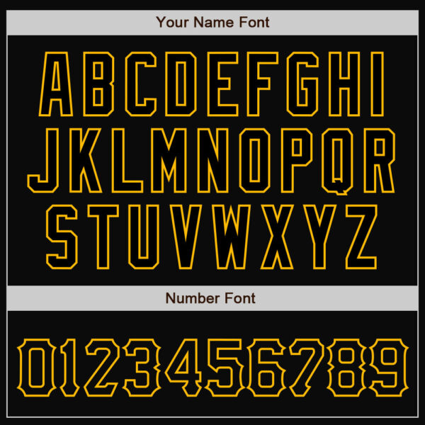 Custom Black Black-Gold Bomber Full-Snap Varsity Letterman Jacket