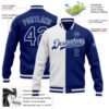 Custom White Royal Bomber Full-Snap Varsity Letterman Split Fashion Jacket