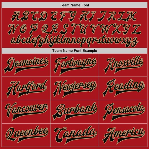 Custom Red Black-Old Gold Bomber Full-Snap Varsity Letterman Two Tone Jacket