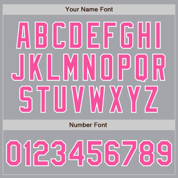 Custom Gray Pink-White Bomber Full-Snap Varsity Letterman Two Tone Jacket