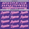 Custom Purple Pink-White Bomber Full-Snap Varsity Letterman Two Tone Jacket