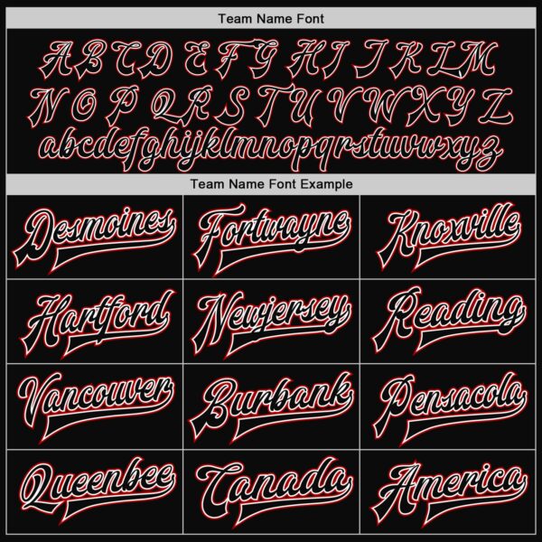 Custom Black White-Red Bomber Full-Snap Varsity Letterman Two Tone Jacket