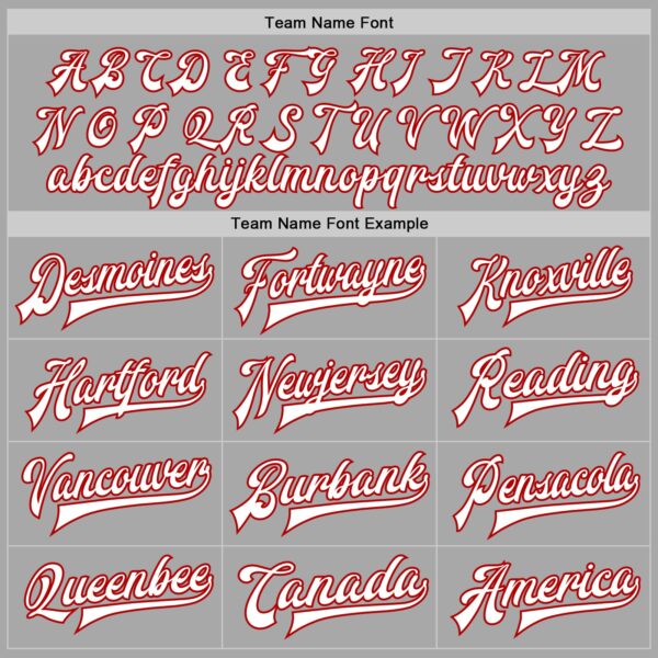 Custom Gray White-Red Bomber Full-Snap Varsity Letterman Two Tone Jacket