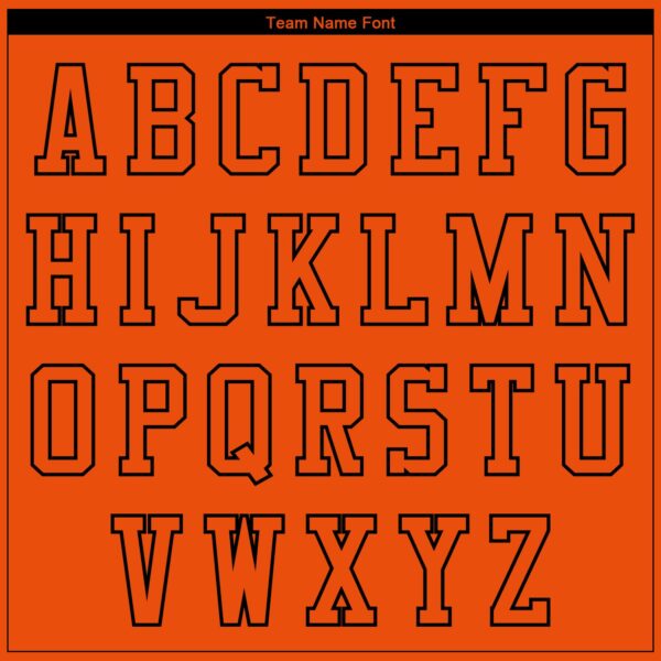 Custom Orange Black 3D Pattern Design Bomber Full-Snap Varsity Letterman Jacket